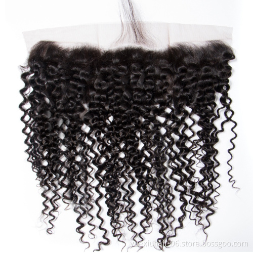 Nice Raw Virgin Hair Frontal Kinky Curly Wave Cheap Lace Frontal Human Hair 13x6 Transparent Lace Frontal